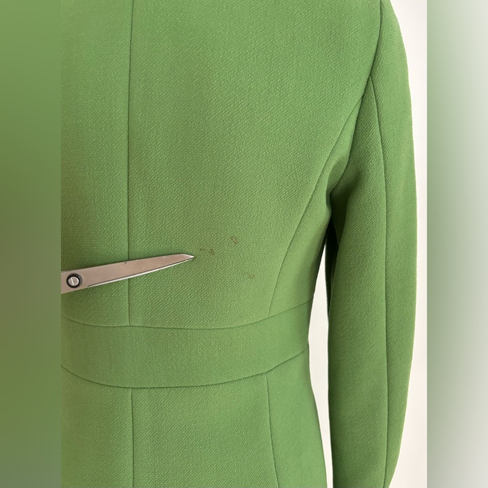 J Crew Kelly Green Day Coat Dressy Wool Blend Fitted Small - Picture 6 of 15